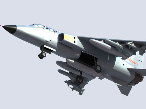 Chiński myśliwiec bombardujący JH-7 Model 3D