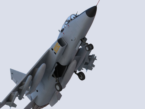 Chiński myśliwiec bombardujący JH-7 Model 3D