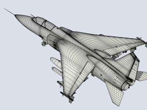 Chiński myśliwiec bombardujący JH-7 Model 3D