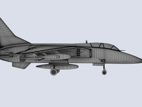 Chiński myśliwiec bombardujący JH-7 Model 3D