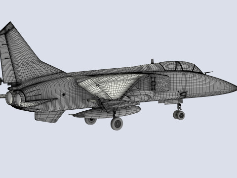 Chiński myśliwiec bombardujący JH-7 Model 3D