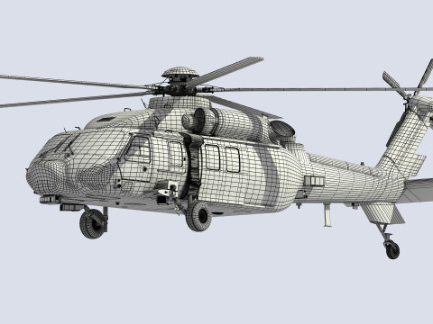 ハルビン Z-20 3Dモデル