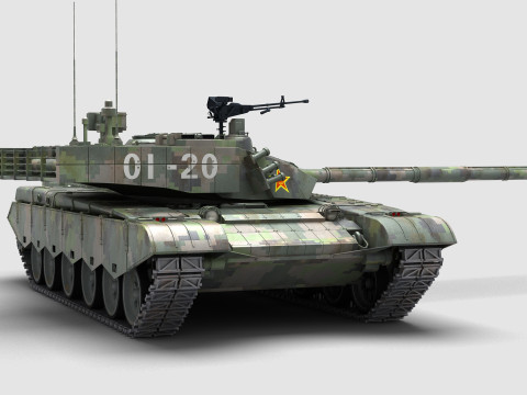 中国の 99 式戦車 3Dモデル