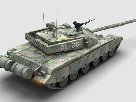 中国の 99 式戦車 3Dモデル