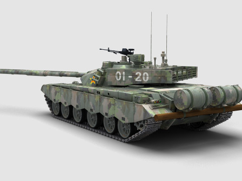 中国の 99 式戦車 3Dモデル