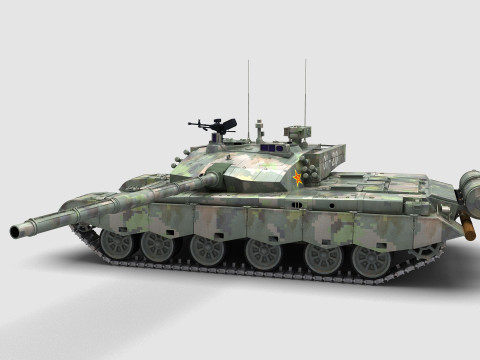 中国の 99 式戦車 3Dモデル