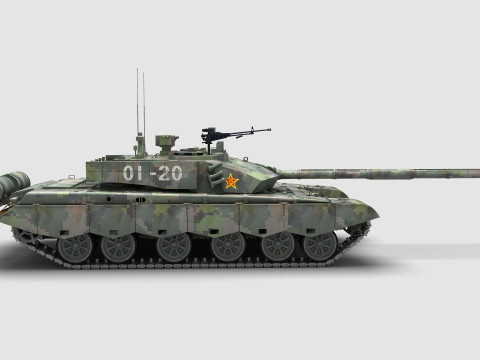 中国の 99 式戦車 3Dモデル