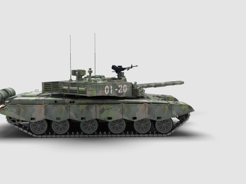 中国の 99 式戦車 3Dモデル