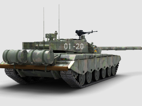 中国の 99 式戦車 3Dモデル