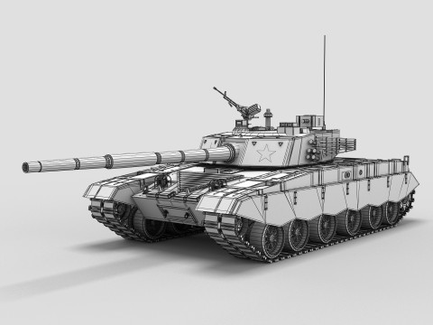 Chinese Type 98 Tank 3D Model