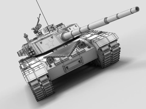 Chinese Type 98 Tank 3D Model