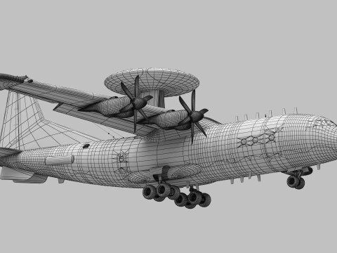 AWACS KJ-500 chino Modelo 3D