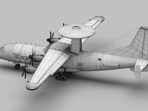 AWACS KJ-500 chino Modelo 3D