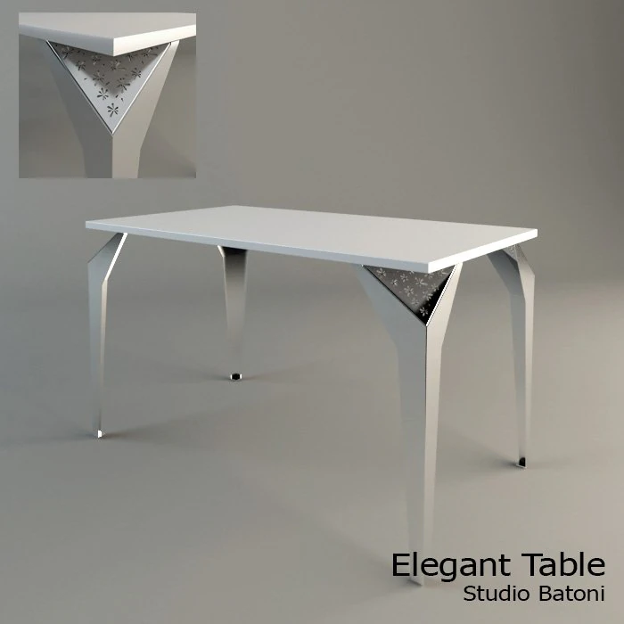 elegant table by studio batoni 3D Model .c4d .max .obj .3ds .fbx .stl .blend 