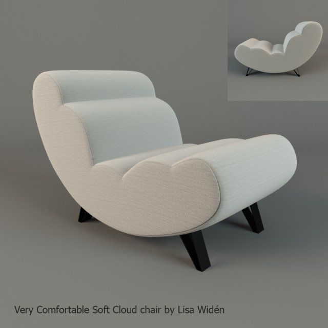 soft cloud chair by lisa widn 3D Model .c4d .max .obj .3ds .fbx .stl .blend 