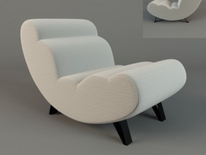soft cloud chair by lisa widn Model 3D
