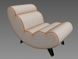 soft cloud chair by lisa widn 3D Model