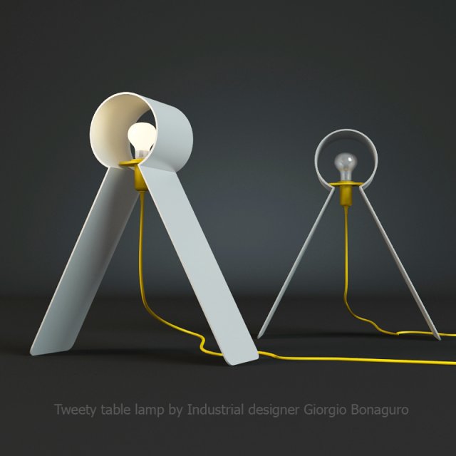 lamp by industrial designer giorgio bonaguro Modello 3D .c4d .max .obj .3ds .fbx .stl .blend