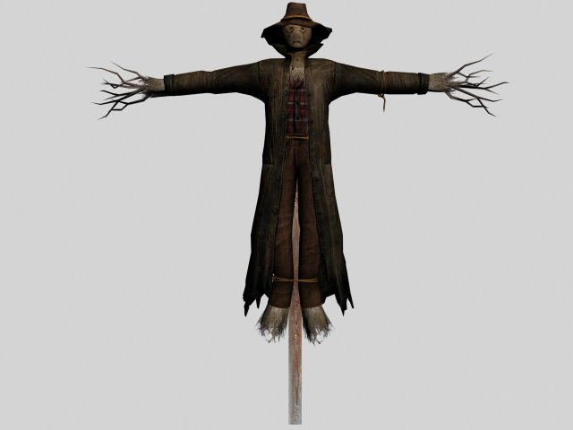 scarecrow 3D Модель .c4d .max .obj .3ds .fbx .stl .blend 