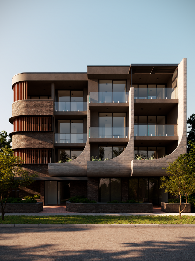Residential Building Exterior Scene 3D Model .c4d .max .obj .3ds .fbx .stl .blend 