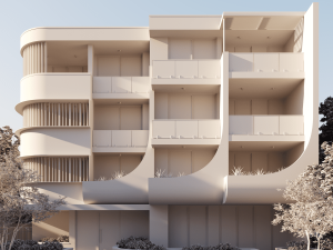 Residential Building Exterior Scene 3D Model