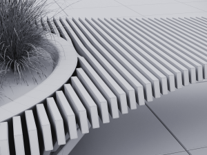 Modern Outdoor Bench 3D Model