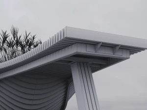 Modern Outdoor Bench 3D Model
