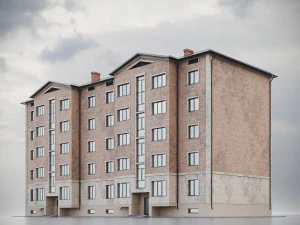 ईंट आवासीय भवन 011 3D मॉडल