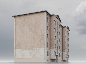 Brick Residential Building 011 Modelo 3D