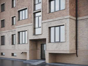 Brick Residential Building 011 Modelo 3D