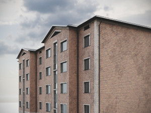 Brick Residential Building 011 Modelo 3D