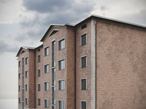 ईंट आवासीय भवन 011 3D मॉडल