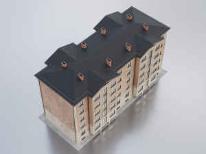 Brick Residential Building 011 Modelo 3D