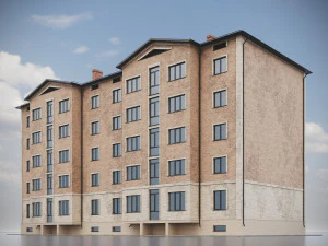 ईंट आवासीय भवन 011 3D मॉडल