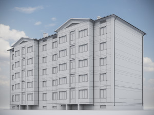 Brick Residential Building 011 Modelo 3D