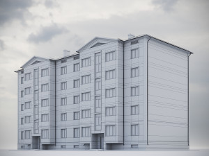 Brick Residential Building 011 Modelo 3D