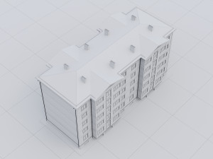 Brick Residential Building 011 Modelo 3D
