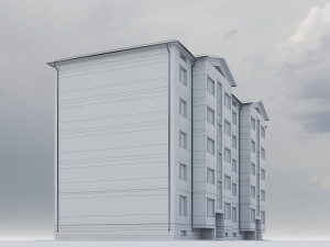 Brick Residential Building 011 Modelo 3D