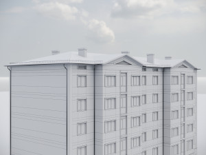 Brick Residential Building 011 Modelo 3D