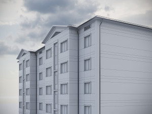Brick Residential Building 011 Modelo 3D