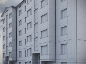 Brick Residential Building 011 Modelo 3D