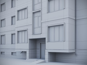 Brick Residential Building 011 Modelo 3D