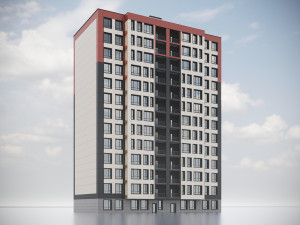 Modern Residential Building 018 3D Model