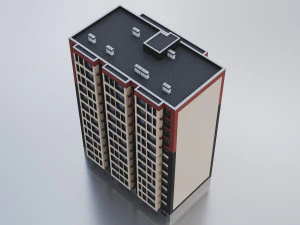 Modern Residential Building 018 3D Model