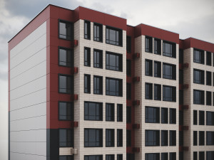 Modern Residential Building 018 3D Model