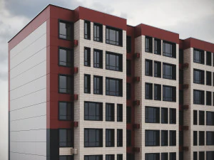 Modern Residential Building 018 3D Model