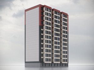 Modern Residential Building 018 3D Model