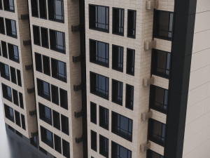 Modern Residential Building 018 3D Model