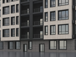 Modern Residential Building 018 3D Model