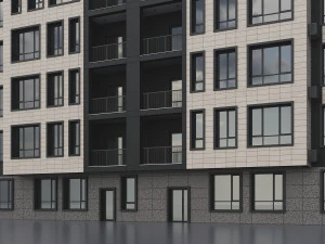 Modern Residential Building 018 3D Model